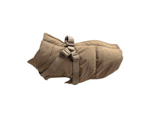Beige Winter Dog Coat with Integrated Harness – Padded and Waterproof