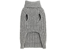 Gray Wool Knit Dog Sweater – Soft and Warm Cable Knit