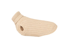 Beige Wool Knit Dog Sweater – Soft and Warm Cable Knit