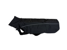 Black Technical Dog Raincoat – Rainproof, Windproof, and Reflective