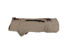 Beige Technical Dog Raincoat – Rainproof, Windproof, and Reflective