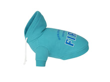 “FIRE” Dog Hoodie – Blue