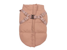 Pink Winter Dog Coat with Integrated Harness – Padded and Waterproof