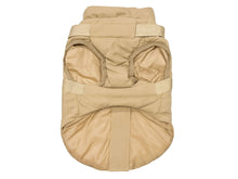 Beige Winter Dog Coat with Integrated Harness – Padded and Waterproof