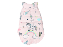 “Unicorn” Dog Coat – Pastel Pink with Rainbow Print