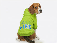 “FIRE” Dog Hoodie – Green
