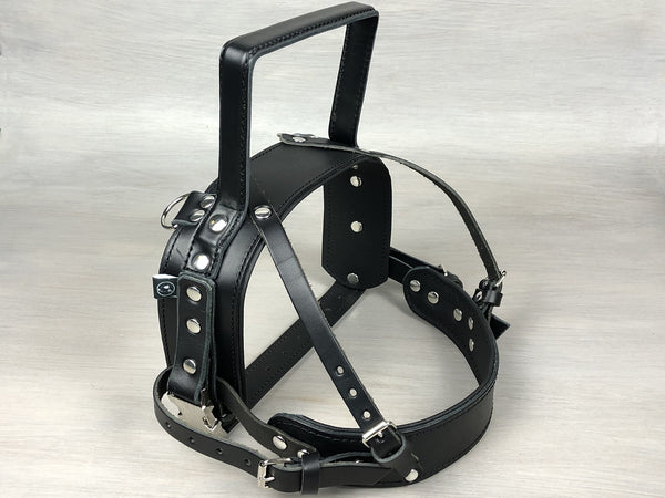 Leather service hotsell dog harness