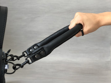 Custom Rounded Leather Pulling Handle for Service Dog Harnesses