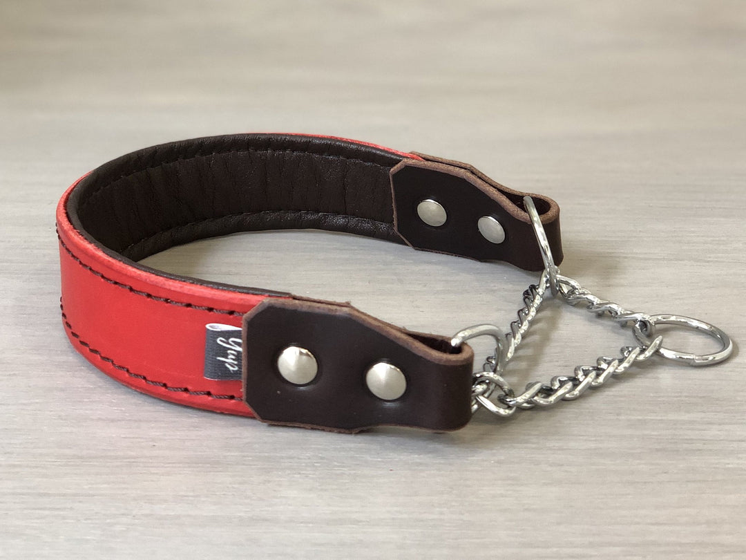 Collier en cuir pour chien - Avec martingale - Sur mesure - Non étrangleur - L'Audacieux Collier en cuir pour chien - Avec martingale - Sur mesure - Non étrangleur - L'Audacieux