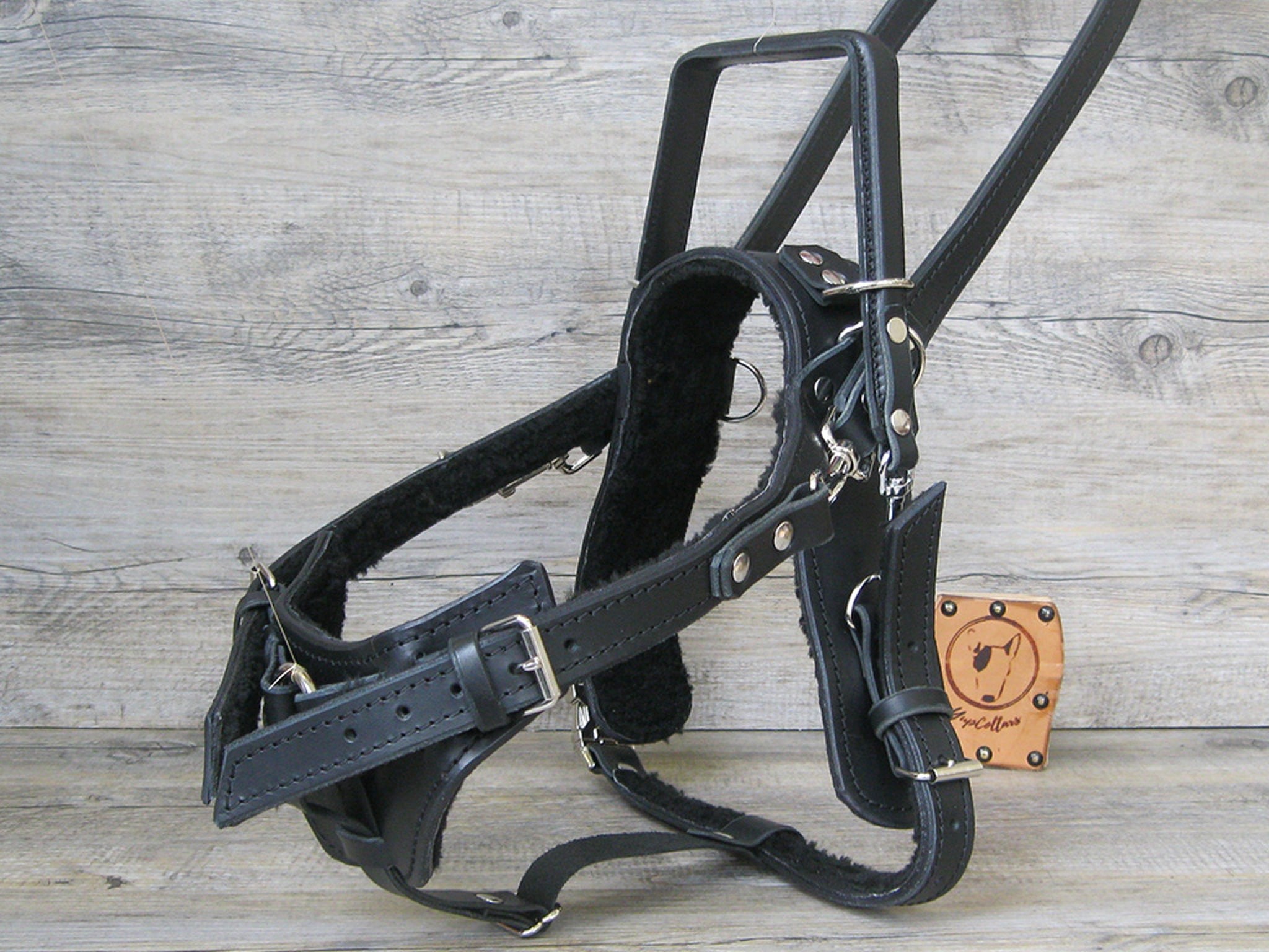 Y Front Leather Guide Dog Harness Yupcollars